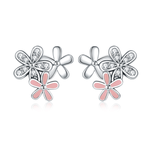 Pulseras de Zirconia en Forma de Corazón de la Serie <span class=keywords><strong>Rosa</strong></span> Dulce con Flores de Cerezo, Margaritas y Mariposas, Lujosas para Fiestas de Aniversario Doradas - Product Image 6