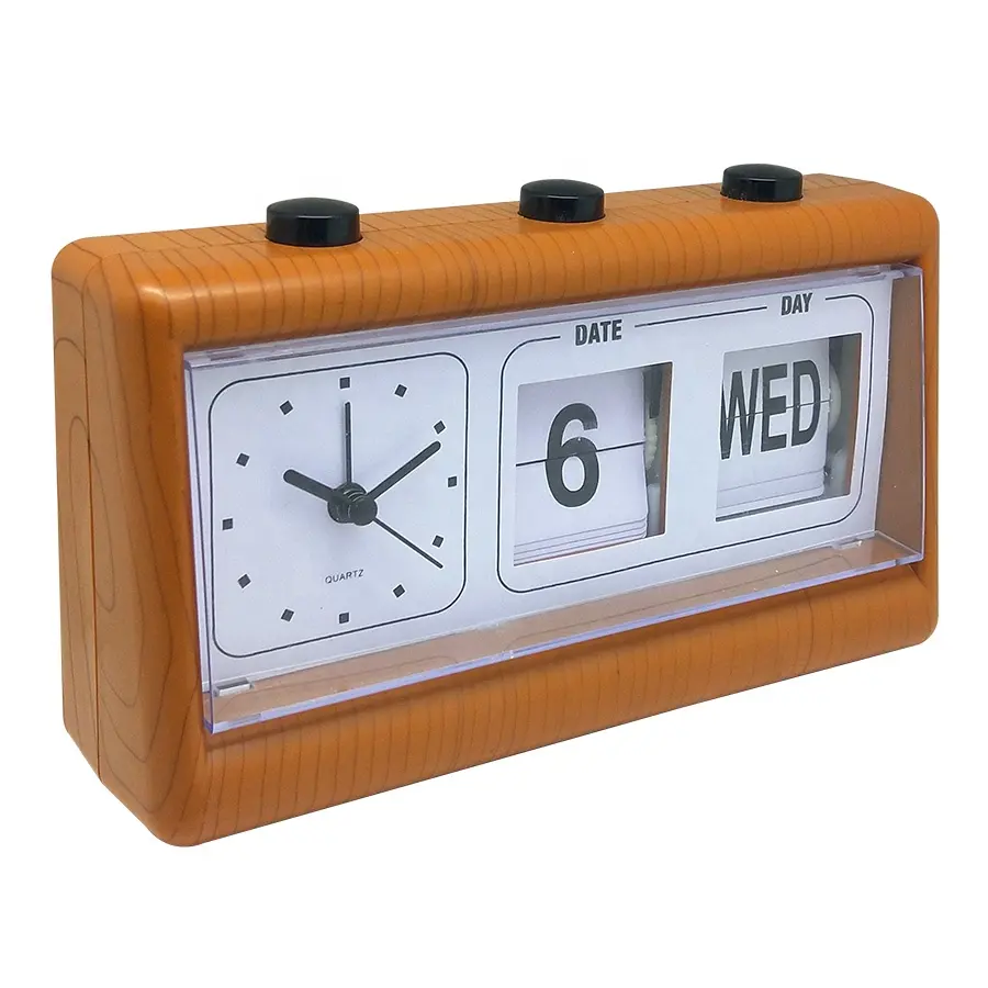 Reloj de nuevo diseño con tapa automática, reloj de calendario automático, reloj de madera, 2020