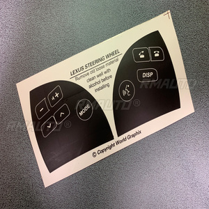 Nouveaux autocollants de réparation pour boutons de volant de voiture noir mat, pour réparer les boutons cassés sur Lexus ES350 2007-2012, pour corriger les boutons disgracieux - Product Image 6