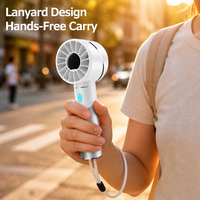 Ventilateur portable rechargeable 2026 blanc 2600 mAh, mini-ventilateur 4 vitesses USB Type C 3W sans balais, pour voiture et hôtel, autonomie 8h+, avec bouton