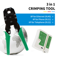 Kit d'outils de sertissage RJ45 professionnel pour câbles réseau CAT5/CAT6, testeur de câbles LAN et outils de réparation réseau