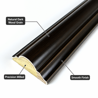 Moulures en bois foncé, bandes de protection d'angle en noyer naturel, taille personnalisée pour la protection et la décoration des murs intérieurs