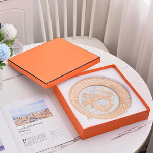 ชุดจานลายโบนไชน่า2ชิ้นสีเงินโมเสคสีทองและหรูหราสไตล์ยุโรป - Product Image 2