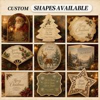 Cartes de vœux de Noël personnalisées avec broderie, cartes de remerciement minimalistes personnalisées avec estampage à chaud doré et impression d'enveloppes