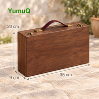 YumuQ Ensemble de 8 boules de pétanque en métal de 73 mm, jeu de boules de boccia avec étui en bois pour la plage, la pelouse et les divertissements familiaux