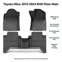 Tapis de sol 3D TPE sur mesure Onward, double cabine, toutes saisons, imperméables, résistants à l'usure, pour Toyota Hilux 15-25