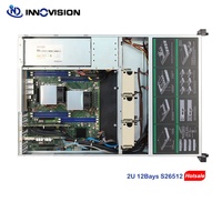 Châssis de serveur de stockage 2U 12bay rack L650MM option 12GB mini HD Nvme hotswap backplane support EATX carte mère