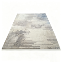 Tapis décoratif sur mesure en nylon à poils fins de 9 mm, motif abstrait, antidérapant, avec dos en grille gaufrée, résistant aux taches, pour salon et chambre à coucher