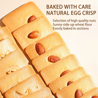 Biscuits soufflés aux noix de coco, amandes et noix de cajou, frais, croustillants, cuits à sec, saveurs exotiques, 3 saveurs mélangées, 20 paquets, 200g/boîte, pour adultes