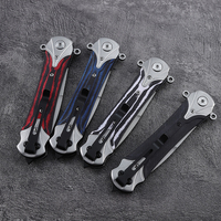 Couteau pliant tactique Bochen à lame en titane 5cr14 avec pointe de lance, manche en G10, pour la chasse, le camping en plein air, la défense personnelle