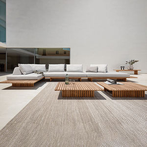 Sofá de Teca de Lujo para Exteriores, Impermeable, para Jardín, Patio, <span class=keywords><strong>Terraza</strong></span>, Conjunto Pastoral para Hotel, Villa, <span class=keywords><strong>Muebles</strong></span> de Exterior - Product Image 6