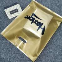 Sacs de shopping personnalisés avec nom de marque, logo imprimé sur mesure, sacs en plastique à poignée découpée pour emballage de vêtements de boutique