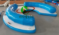 Plateforme flottante gonflable en PVC pour jeux aquatiques - Certifiée CE 3,18x0,15m pour usage en station balnéaire et résidentiel