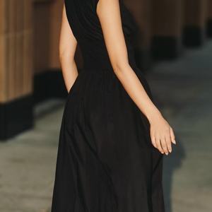 Vestido Midi Informal con Estampado Floral y Piel Sintética, Cierre Frontal con Cremallera, Encaje Bordado y Lazos, Transpirable, Talla XS para Verano - Product Image 3