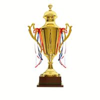 Trophée de football unique et chic en métal de grande taille, modèle 2025, en stock, pour récompense de championnat