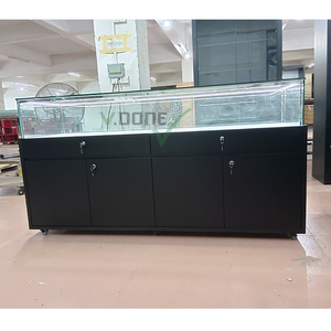 Cadre de meuble <span class=keywords><strong>en</strong></span> métal moderne avec comptoir <span class=keywords><strong>en</strong></span> <span class=keywords><strong>verre</strong></span> pour stand d'exposition de bijoux de magasin de détail <span class=keywords><strong>vitrine</strong></span> de bijoux élégante - Product Image 5