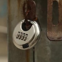 Cadenas à combinaison à disque rond réinitialisable en acier inoxydable de 70 mm, cadenas à disque à 4 chiffres