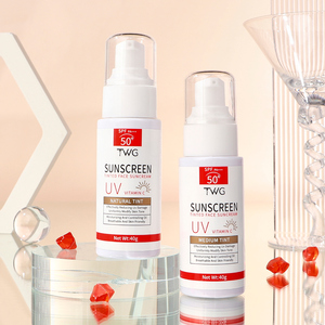 Crème solaire teintée TWG RTS 40g, longue tenue, crème isolante avant le maquillage, écran solaire SPF50, crème solaire teintée haute protection - Product Image 1