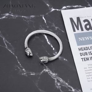 Lion Head Cuff <b>Bangles</b> <b>Bracelets</b> for Women Men Stainless Steel Manufacture Jewelry Hip Hop Design - Product Image 3