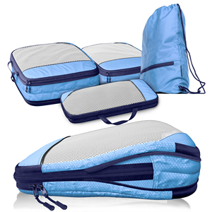 Cubes de compression pour bagages, 5 ensembles, organiseurs de bagages de <span class=keywords><strong>voyage</strong></span>, sacs organisateurs extensibles pour valises, sacs pour articles essentiels de <span class=keywords><strong>voyage</strong></span> - Product Image 5