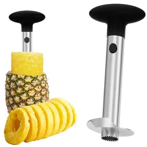 Professional Easy Core Removal Stainless Steel Pineapple Peeler Pineapple Corer and Slicer Cutter