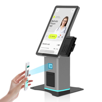 Quiosco de Autoservicio con Pantalla Táctil Curva de 15.6/21.5'' y 10 Puntos, Resolución Full HD, Escáner de Código de Barras QR, Impresora y SDK, Precio de Fábrica Económico