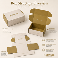 Caja de Regalo Personalizada con Impresión Dorada para Productos de Belleza, Maquillaje, Cuidado de la Piel y Pestañas