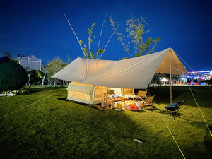 Tenda <span class=keywords><strong>da</strong></span> <span class=keywords><strong>Campeggio</strong></span> Gonfiabile Multiuso per Glamping con Palo ad Aria, Grande Tenda <span class=keywords><strong>da</strong></span> <span class=keywords><strong>Campeggio</strong></span> per Esterni - Product Image 5