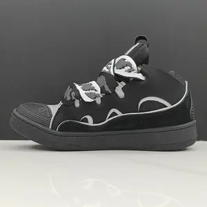Chaussures de créateur 2025 Curb pour hommes et femmes, baskets en cuir véritable confortables, à <span class=keywords><strong>plateforme</strong></span>, style basketball, embossées, tailles 35-46 - Product Image 4