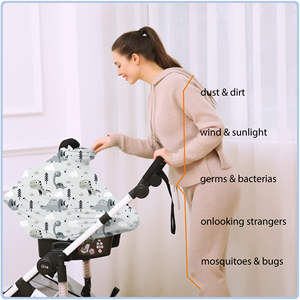 Housse de siège auto multi-usages pour allaitement, motif dinosaure gris, pour garçons et filles - Product Image 5