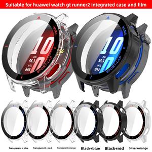 Étui intégré et protection d'écran compatibles avec Huawei Watch GT Runner <span class=keywords><strong>2</strong></span> - Coque de protection anti-chute pour montre à couverture complète - Product Image 2