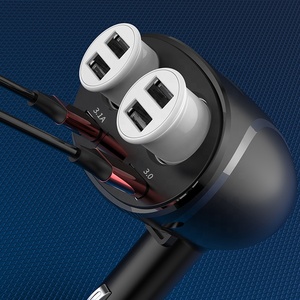 Cantell Car Charging Accessories Dual Usb Car Charger Adapter <strong>2</strong> Usb Port <strong>Led</strong> Display 3.1a Car Charger Cigarette Lighter Adapter - Product Image 2