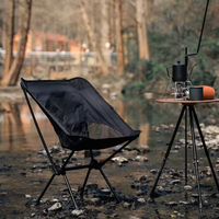 Sedia a Luna Pieghevole Portatile in Lega di Alluminio Ultra-leggera Stile B Standard per Esterni, Campeggio e Viaggi in Auto