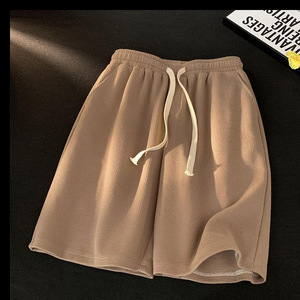 Shorts d'été pour garçons, texture gaufrée, style coréen, coupe ample, pour adolescents, logo personnalisé, respirant, vêtements de sport décontractés - Product Image 3