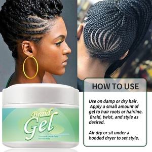Gel Tresse et Twist Soigné avec Logo Personnalisé pour une Tenue Extrême Conditionnement Confiture de Cheveux Brillante pour Tressage Gel Coiffant Extrême de Marque Privée - Product Image 4