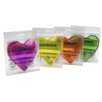 Paquet de chaleur magique instantanée réutilisable en forme de coeur de PVC Click-On Body & Hand Warmer Hot & Cold Gel Warming Gel Packs