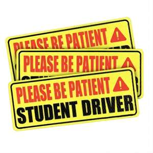 Autocollants décoratifs magnétiques de porte de voiture personnalisés, motif <span class=keywords><strong>cube</strong></span>/bloc/disque, panneaux d'avertissement réfléchissants, design de personnalité de dessin animé créatif - Product Image 1