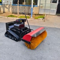Balayeuse à neige motorisée à brosse rotative pour le déneigement des routes municipales
