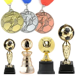 Produsen Grosir Penghargaan Kustom Medali Sepak Bola Logam Medali Olahraga Plak Piala
