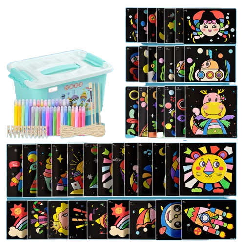 Bleu 24 couleurs + 30 bouteilles de sable + 50 cartes