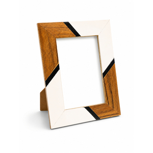 Cadre photo en bois décoratif rectangulaire avec incrustation noire pour la décoration de la maison, du bureau, de la table ou du mur - Product Image 3