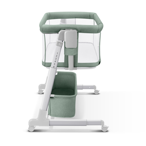 <span class=keywords><strong>Cuna</strong></span> 3 en 1 para Bebé, <span class=keywords><strong>Cuna</strong></span> de Lado con Colchón Cómodo y Ruedas, 6 Alturas Ajustables, Fácil de Plegar, <span class=keywords><strong>Cuna</strong></span> Portátil - Product Image 2