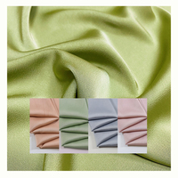 Tissu satiné en polyester imitation acétate, lin simple face, pour robes de soirée et vêtements de nuit