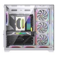 LOVINGCOOL OEM ODM panorama kaca Tempered penuh Menara Desktop Gamer PC Casing ATX MATX Mini ITX Casing komputer CPU Chassis