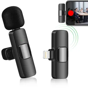 New 1 Drag 2 Microphone Lavalier 2.4GHz 2 in 1 Portable Mini Microphone Wireless Recording micro tie