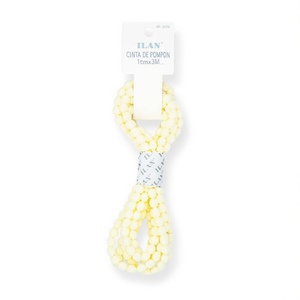 ริบบิ้นอิลัน ปอม-ปอม 1 ซม. X 3 ม. สีเบจ สำหรับงานประดิษฐ์ - Product Image 2