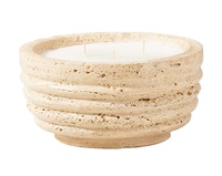 Bougie personnalisée multi-mèches en ciment imitation travertin, écologique, style bohème, en forme de vague, pour décoration intérieure DIY
