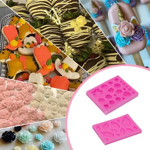 Stampi in Silicone per fiori e foglie per decorazioni per torte Cupcake <span class=keywords><strong>Topper</strong></span> Candy Crafts - Product Image 4