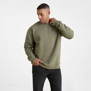 Мужская однотонная толстовка с круглым вырезом - Product Image 2