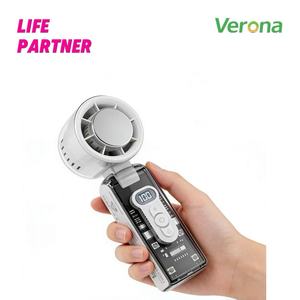 Ventilateur portable transparent Verona avec éclairage LED, affichage numérique, rechargeable, fabriqué en Chine pour les voyages en extérieur - Product Image 2